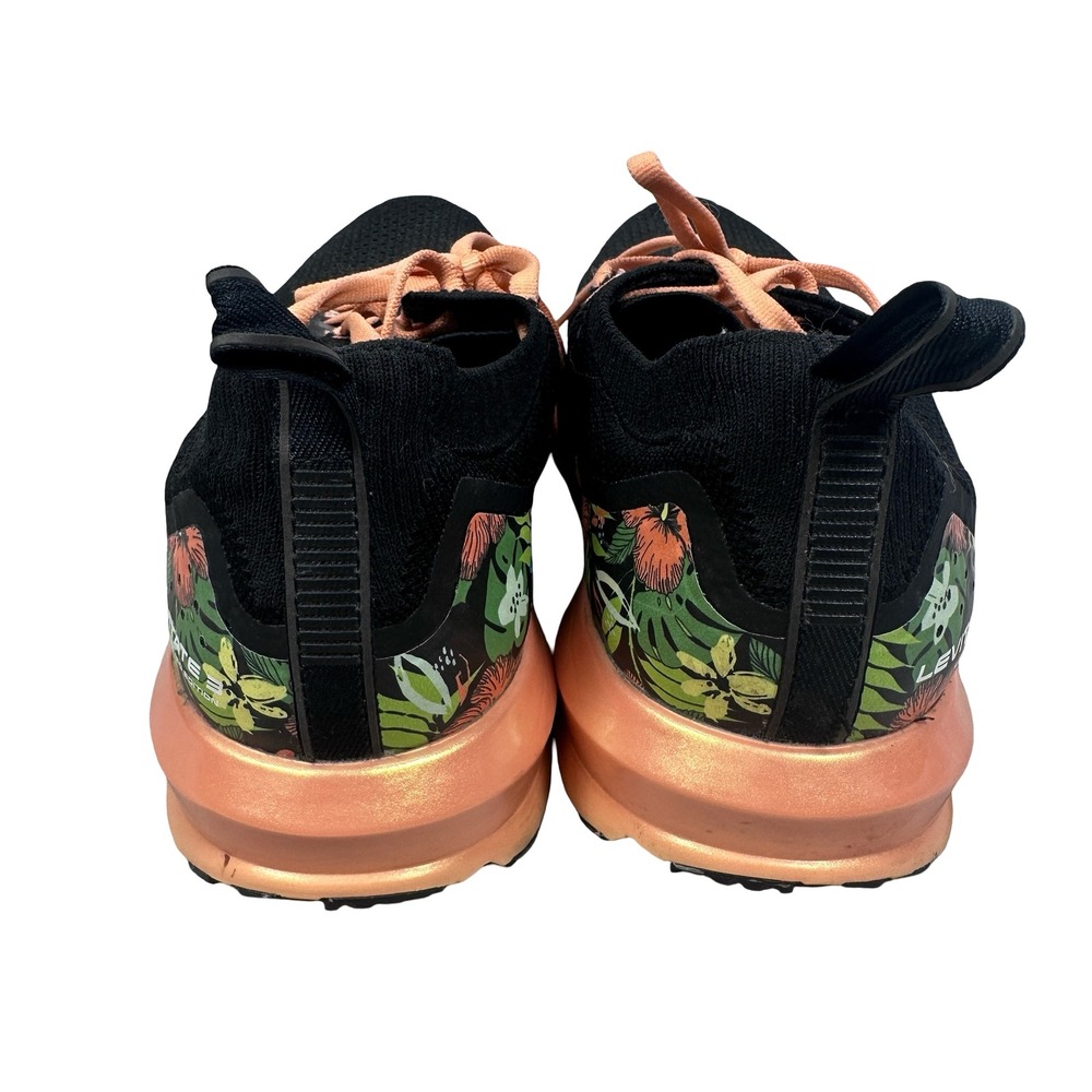 Brooks Levitate 3 Limited Edition Womens Running Shoes 8 Black Orange Floral - Picture 4 of 8